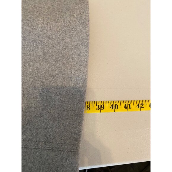 Vince Camuto Midi Coat Gray Double-Breasted Black Trim Wool Bend Medium - Picture 10 of 15